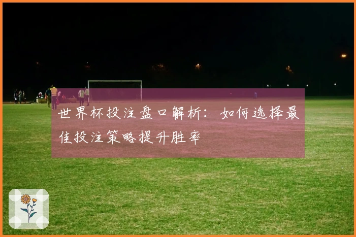 世界杯投注盘口解析：如何选择最佳投注策略提升胜率